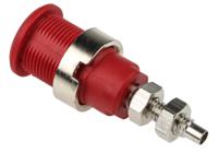 497043-22 Staubli Red Female Banana Socket, 4 mm Connector, Solder Termination, 32A, 1000V, Nickel Plating