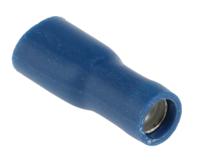 208-2470 RS PRO Blue Insulated Female Spade Connector, Double Crimp, 4.8 x 0.8mm Tab Size, 1.5mm² to 2.5mm²