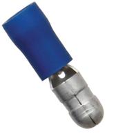 534-660a RS PRO Insulated Male Crimp Bullet Connector, 1.5mm² to 2.5mm², 16AWG to 14AWG, 5mm Bullet diameter, Blue
