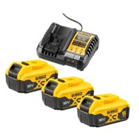 dcb1104p3-qw DeWALT DCB1104P3-QW 5Ah 18V Battery & Charger, For Use With DEWALT XRType C - Euro Plug
