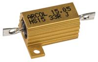 hs15-33r-j Arcol, 33Ω 15W Wire Wound Chassis Mount Resistor HS15 33R J ±5%