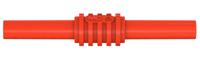 669123-22 Staubli Red, Female Banana Coupler With Brass contacts and Nickel Plated - Socket Size: 4mm