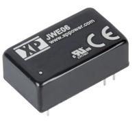 jwe0624d15 XP Power JWE06 DC-DC Converter, ±15V dc/ ±200mA Output, 9 → 36 V dc Input, 6W, PCB Mount, +105°C Max Temp -40°C