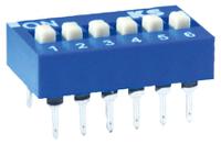 dbs-6108 KNITTER-SWITCH 8 Way PCB DIP Switch 8PST, Raised Actuator