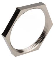 52103270 Lapp Silver Nickel Plated Brass Cable Gland Locknut, PG36 Thread