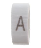 531-07861-hobs85-pvc-wh HellermannTyton HODS85 Slide On Cable Markers, Black on White, Pre-printed "A", 1.8 → 6.3mm Cable, 531-07861