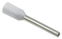 9019020000 Weidmuller Insulated Crimp Bootlace Ferrule, 10mm Pin Length, 1mm Pin Diameter, 0.5mm² Wire Size, White