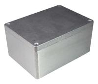 194-7618 RS PRO Silver Aluminium Alloy Enclosure, IP65, Black Lid, 148 x 108 x 75mm