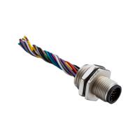 m12a-17pmmc-sh8c20 Amphenol Industrial Male 17 way M12 to Unterminated Free End Sensor Actuator Cable, 200 mm