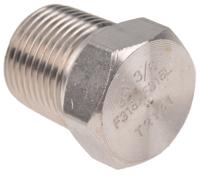 826-7024 RS PRO Stainless Steel Pipe Fitting, Straight Hexagon Hexagon Plug, Male R 3/8in