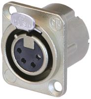 nc5md-lx Neutrik Panel Mount XLR Connector, Male, 50 V, 5 Way, Silver over Nickel Plating