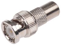 j01008a0023 Telegartner Straight RF Adapter BNC Plug to Type F Socket