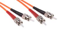 738-8495 RS PRO ST to ST Duplex Multi Mode OM1 Fibre Optic Cable, 62.5/125μm, Orange, 25m