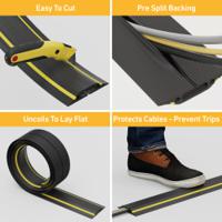 182-3874 RS PRO 9m Cable Cover in PVC, 30mm Inside dia.