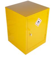 424-5370 RS PRO Yellow Steel Lockable 1 Door Flammable Cabinet, 609mm x 457mm x 457mm