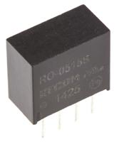ro-0515s Recom RO DC-DC Converter, 15V dc/ 66mA Output, 4.5 → 5.5 V dc Input, 1W, Through Hole, +85°C Max Temp -40°C Min