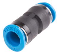 qsm-6 Festo QSM Series Straight Tube-to-Tube Adaptor, Push In 6 mm to Push In 6 mm, Tube-to-Tube Connection Style, 153325