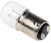 dl1bebs BA15d Incandescent Bulb, Clear, 24 V