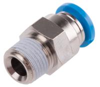 qs-18-6 Festo QS Series Straight Threaded Adaptor, R 1/8 Male to Push In 6 mm, Threaded-to-Tube Connection Style, 153002