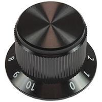 acckms1916ngj14 Vishay 10 → 35mm Black Potentiometer Knob for 1/4in Shaft Screw Fix, ACCKMS1916NGJ14