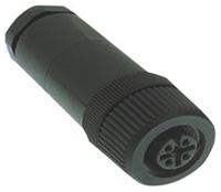 b-8141-0label Turck Circular Connector, 4 Contacts, Cable, M12 Connector, Plug, Female, IP67