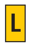 561-03124-wic3-l-pa66-ye HellermannTyton WIC Snap On Clip On Cable Marker, Yellow, Pre-printed "L", 4.3 → 5.3mm Cable, 561-03124