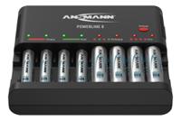 1001-0006-01 Ansmann Powerline 8 Traveller Battery Charger For NiCd, NiMH AA, AAA 8 Cell with Worldwide plug