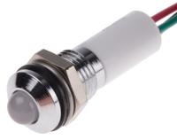723-9466 RS PRO Panel Mount Indicator, 12V dc, 8mm Mounting Hole Size, Lead Wires Termination, IP67