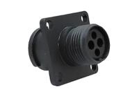 fls010n6s03 Amphenol Industrial Circular Connector, 6 Contacts, Flange, M10 Connector, Socket, Female, IP69K, Ecomate AQUARIUS