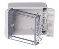 96022125-b-100806-pc-v0-g-7035 Bopla Bocube Series Light Grey Polycarbonate V0 Enclosure, IP66, IP68, IK07, Transparent Lid, 113 x 80 x 60mm