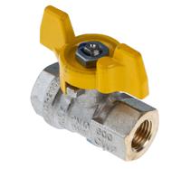 733-5277 RS PRO Brass Full Bore, 2 Way, Ball Valve, Threaded, BSPP 1/4in, 40 → 30bar Operating Pressure