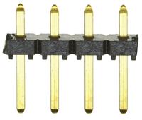 tlw-104-05-g-s Samtec TLW Series Straight Through Hole Pin Header, 4 Contact(s), 2.54 mm Pitch, 1 Row, Unshrouded