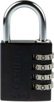 34605-14540-black ABUS 145/40 Combination Weatherproof Aluminium Combination Padlock, 6mm Shackle, 41.5mm Body
