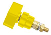 pol-102-ge Schutzinger 4mm Yellow Terminal Post, 1kV, 100A, M8 x 0.75 Thread