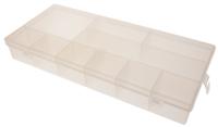 435-0208 RS PRO 10 Cell Transparent PP Compartment Box, 50mm x 338mm x 153mm