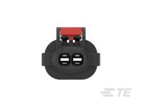 2345388-1 TE Connectivity, AMP MPC 2.8 Automotive Connector Socket Black Cable Mount 2 Way, Cable Termination