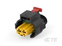 2345388-2 TE Connectivity, AMP MPC 2.8 Automotive Connector Socket Black Cable Mount 2 Way, Cable Termination