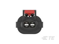 2345388-2 TE Connectivity, AMP MPC 2.8 Automotive Connector Socket Black Cable Mount 2 Way, Cable Termination