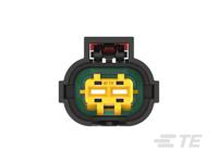 2345388-2 TE Connectivity, AMP MPC 2.8 Automotive Connector Socket Black Cable Mount 2 Way, Cable Termination