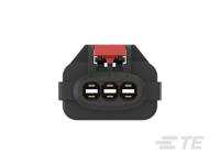 2345390-2 TE Connectivity, AMP MPC 2.8 Automotive Connector Socket Black Cable Mount 3 Way, Cable Termination