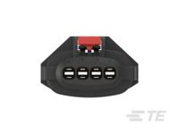 2345394-2 TE Connectivity, AMP MPC 2.8 Automotive Connector Socket Black Cable Mount 4 Way, Cable Termination