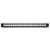 26110357-5 Roline Cat5, Cat6 24 Port RJ45 Keystone Patch Panel UTP Black