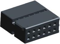 1534100-1 TE Connectivity, Micro Quadlok System Automotive Connector Socket Black 12 Way, Crimp Termination