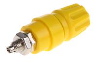 930136103 Hirschmann Test & Measurement 63A, Yellow Binding Post With Brass Contacts and Nickel Plated