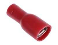 208-2464 RS PRO Red Insulated Female Spade Connector, Double Crimp, 4.8 x 0.8mm Tab Size, 0.5mm² to 1.5mm²