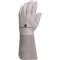 gfa115k10 Delta Plus GFA115K Grey Leather Work Gloves, Size 10