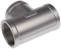 499-3114 RS PRO Stainless Steel Pipe Fitting, Tee Circular Tee, Female G 1-1/4in x Female G 1-1/4in x Female G 1-1/4in