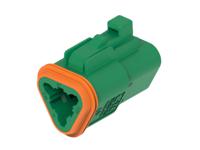 dt06-3s-te03 TE Connectivity, DT06-3S Automotive Connector Socket Green Cable 3 Way, Cable Termination DT06-3S-TE03