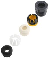 pxp70880713 Bulgin 7000 Series Black, Grey, White, Yellow Thermoplastic Cable Gland Kit, 7mm min., 13mm max., IP66, IP68, IP69K