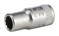 01030006 STAHLWILLE 1/4 in Drive 6mm Standard Socket, 12 point, 23 mm Overall Length